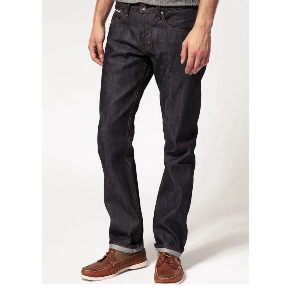 Edwin SEN Skinny Black Japan Selvedge  Blue Raw State ES505S Size 28 By 33